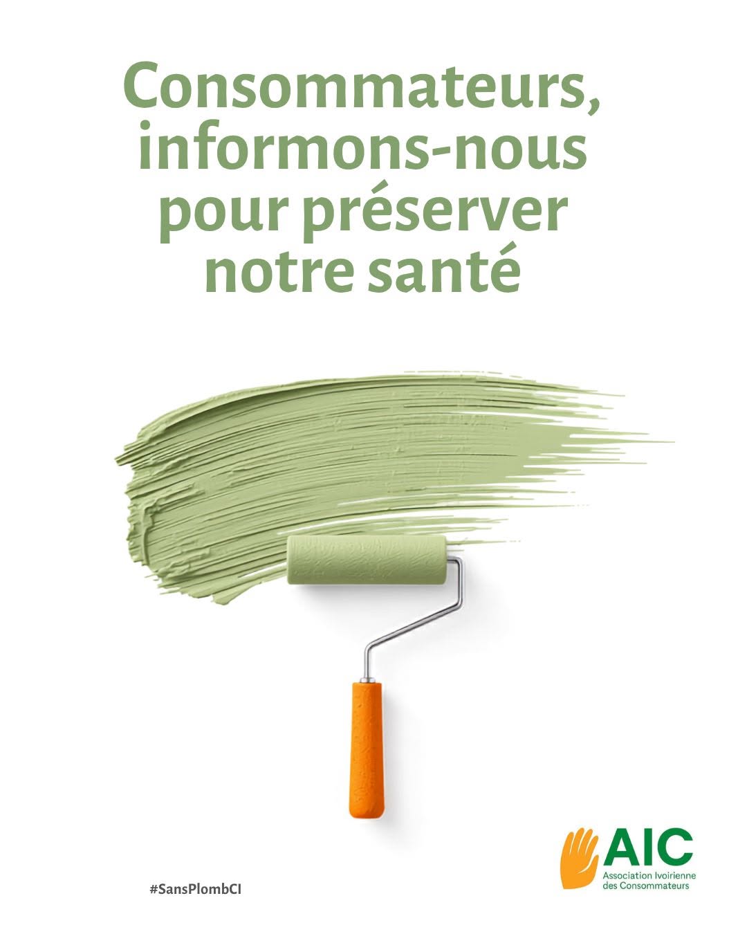 Affiche de sensibilisation de l'AIC contre le plomb dans les peintures